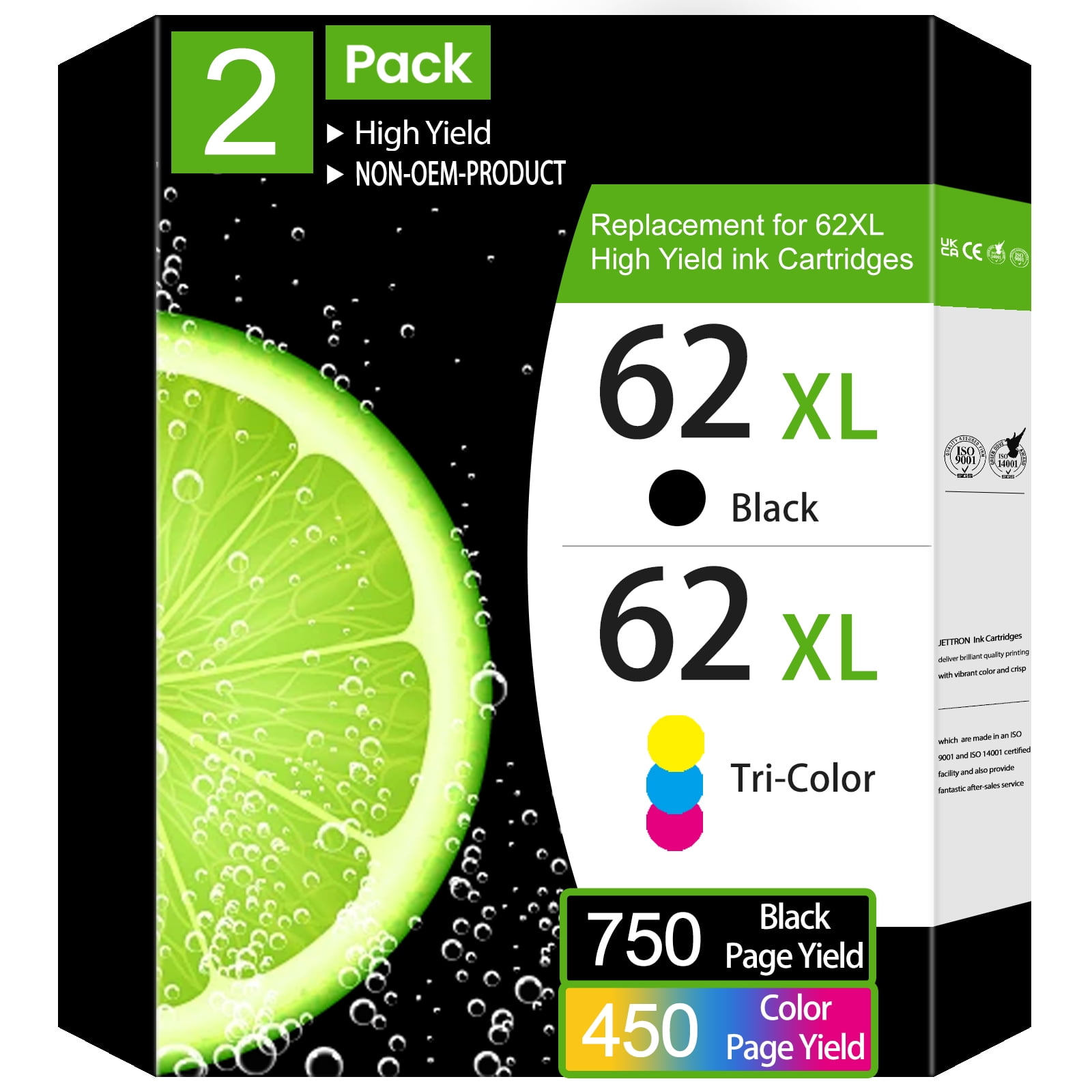 62XL Ink Cartridges for HP 62 Ink Cartridges for HP Ink 62 for HP