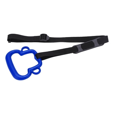 Children Gymnastic , 80cm/31.5in ABS Kids Pull Up Rings Climbing Equipment with Adjustable Straps for Indoors Outdoor Blue