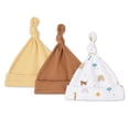 thumbnail image 1 of George Infants' Unisex Layette 100% Cotton 3-Pack Knotted Hat, 1 of 8