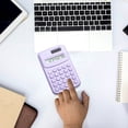 thumbnail image 4 of Basic Standard Calculators Mini Digital Desktop Calculator With 8-Digit LCD Display. Calculator Pocket Size For Home School For Kids, 4 of 6