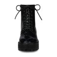 thumbnail image 2 of Unique Bargains Women's Round Toe Platform Lace Up Combat Ankle Boots, 2 of 8