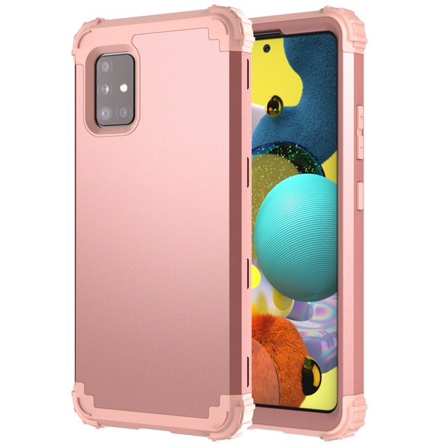 For Samsung Galaxy A51 5G Case, Dual Layer Slim Heavy Duty Hybrid Rugged Shockproof Anti-Scratch Protective Back Phone Cover