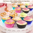 thumbnail image 5 of HLONK Gold Foil Muffin Cupcake Liners/Baking Cups  Size  100-Count, 5 of 5