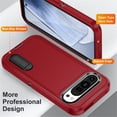 thumbnail image 4 of for Google Pixel 9 Case, Google Pixel 9 Phone Case with Built in Kickstand, Shockproof/Dustproof/Drop Proof Heavy Duty Military-Grade Rugged Protective Cover for Google Pixel 9,Red,For Google Pixel 9, 4 of 9