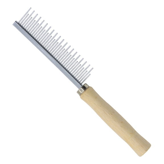 Lksixu Pet Supplies Wooden Stainless Steel Range Comb Pet Comb Wooden Handle One Range Comb Double RangeComb High Low Tooth Comb Cats Comb Glossy Hair Comb for Small Dogs and Cats