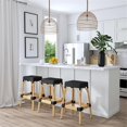 thumbnail image 2 of Butler Specialty Company Robias Rectangular Rattan 30" Bar Stool - Black, 2 of 6