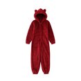 thumbnail image 1 of Solid Color Parent-Child Suit, Long Sleeve Family Pajamas Set, Round Neck Zipper Hoodie, 1 of 7