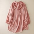 thumbnail image 4 of AherBiu Chandail à Capuchon en Lin pour Femmes Veste de Protection Solaire Légère Sweat à Capuche Tendance Extérieur, 4 of 8