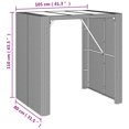 thumbnail image 4 of vidaXL Bar Table with Glass Top Black 105x80x110 cm Poly Rattan, 4 of 4