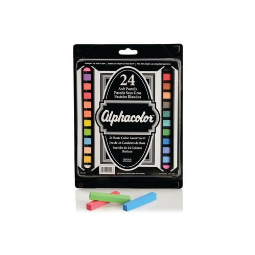QUARTET MFG-ACCO BRANDS 102004 ALPHACOLOR PASTEL SET 24 STICK BASIC COLORS