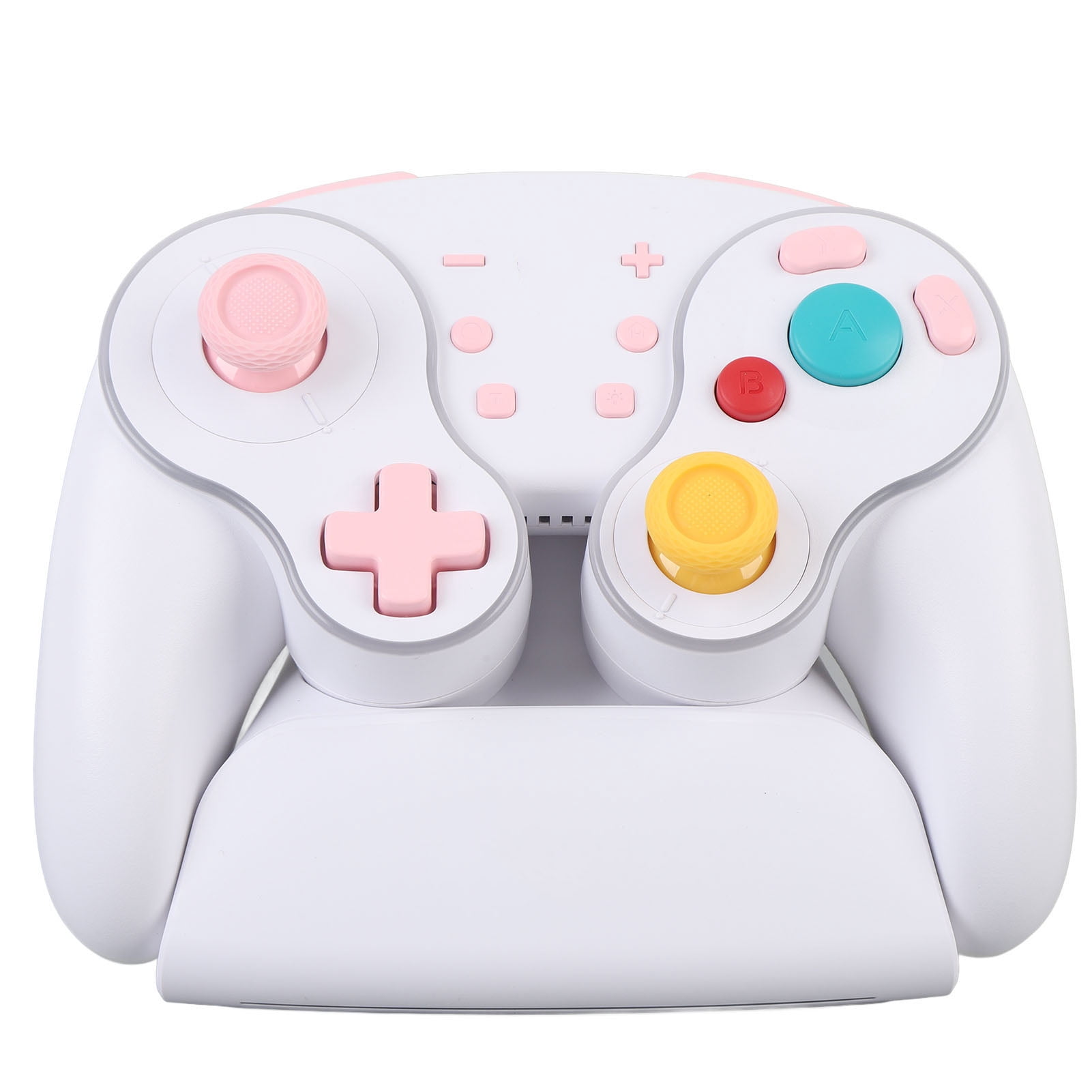 Manette Sans Fil Six Axes Gyroscope une Touche RGB Mécanique PC Manette de Jeu Vidéo avec Station de Charge Sans Fil pour Switch