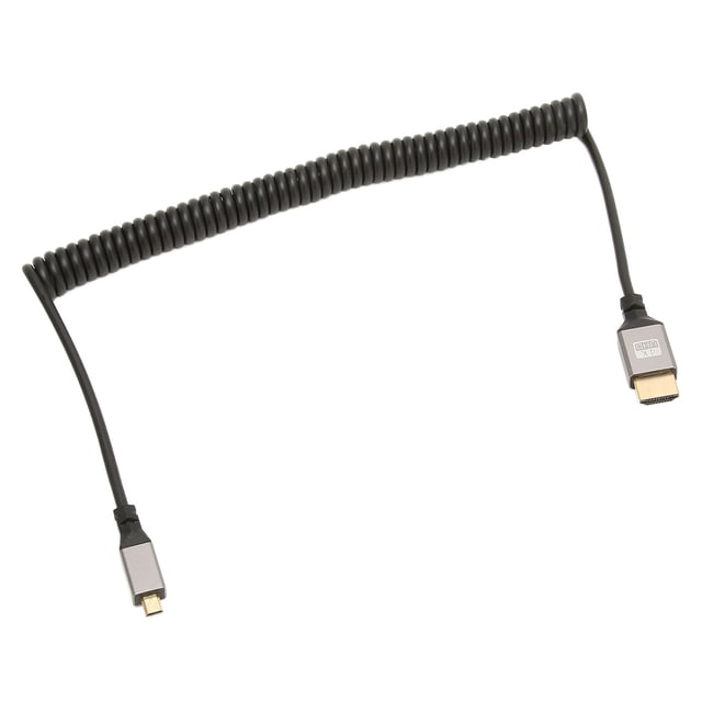 High Definition Multimedia Interface Extension Cable, 18 Gbps 4K 60Hz Wear Resistant Stretchable Mciro HD Multimedia Interface Spring Adapter Cable For Cameras HD Male To Cable
