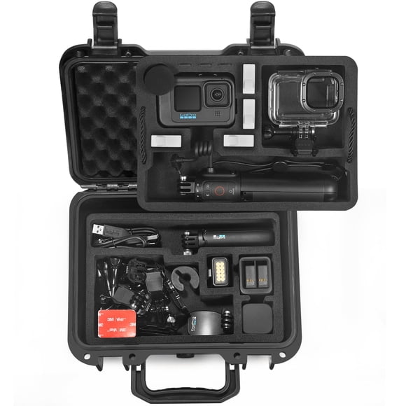 Lekufee Waterproof Hard Case Compatible with Gopro Hero 13/12/11/10/9/8, LIT Hero,Hero 4K,Media Mod/Gopro Volta/Creator Edition/Action Camera and Accessories(Case Only)