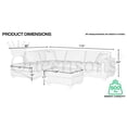 thumbnail image 2 of EVA Corduroy Upholstered Reversible Sectional Sofa/Couch with Storage Ottoman Beige, 2 of 7