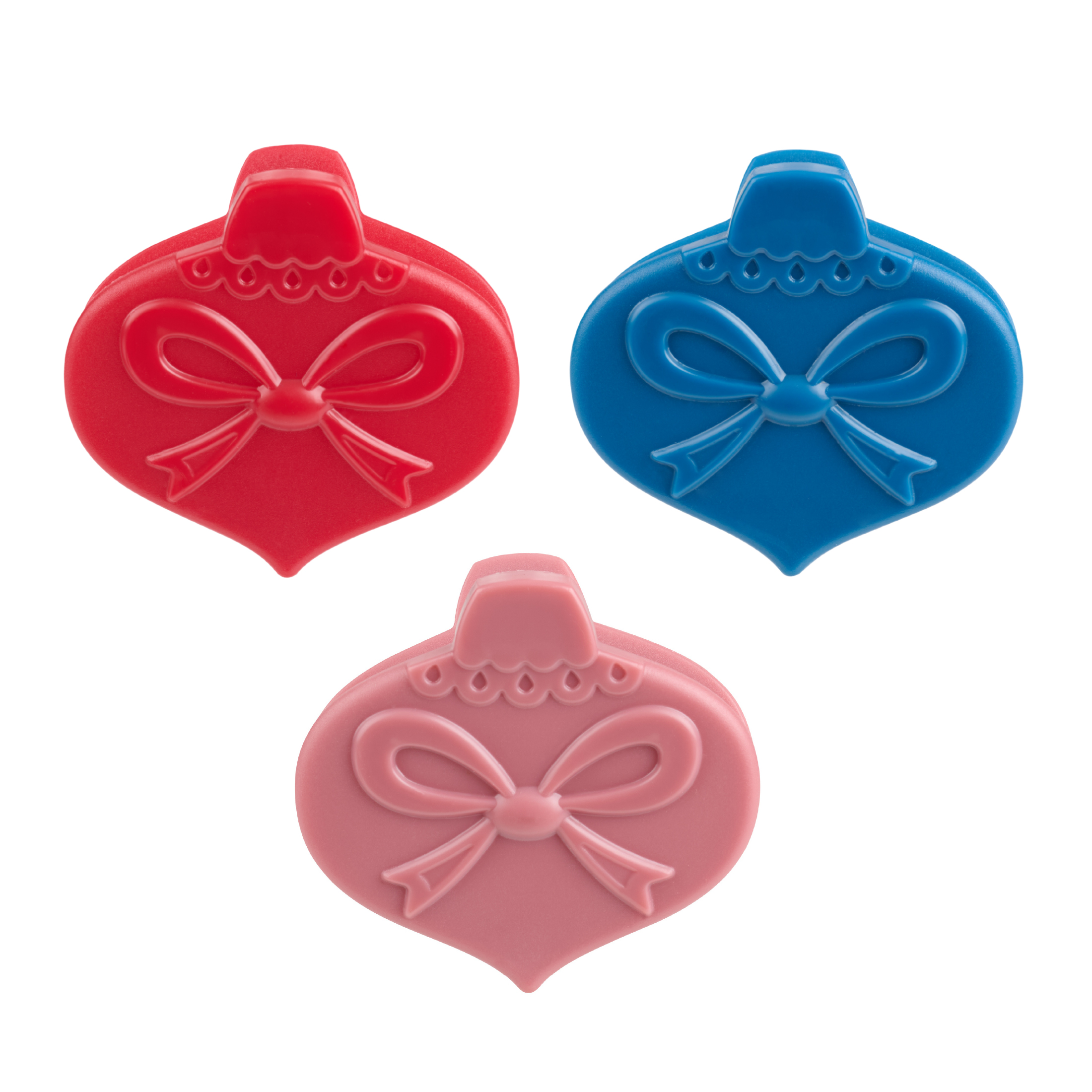 3-Pack Holiday Time Magnetic Bag Clips, Ornament Shape