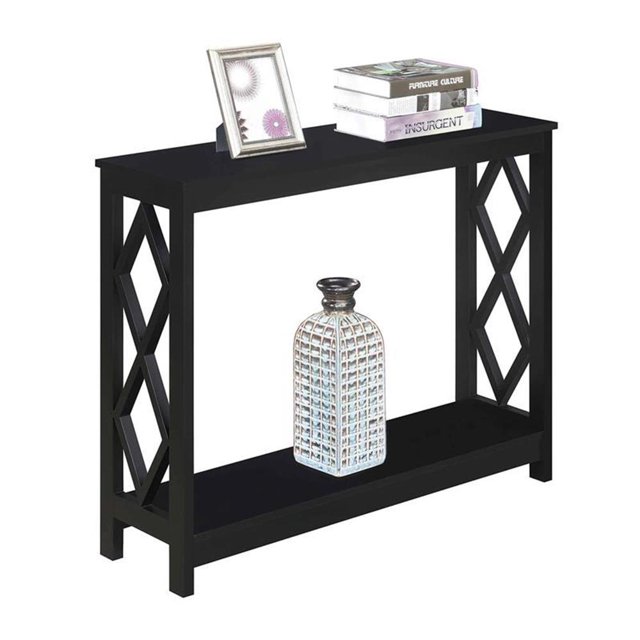 Convenience Concepts Diamond Table Console, Fini Bois Noir
