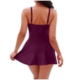 thumbnail image 3 of FcBaudy Womens Swimsuits One Piece Swimsuit Women Plus Size Swimsuit for Women Tankini Swimsuits for Women Women Solid Color Backless Strap Bikini Swimsuit Mesh Bikini Set Women Nylon Swimsuit, 3 of 5