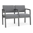 thumbnail image 1 of Lenox Steel Reception Waiting Room 2 Seats Chair / Charcoal Steel / Gray, 1 of 5