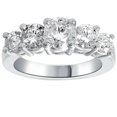 thumbnail image 1 of Promesse d'Anniversaire en Diamants 5 Pierres 2 Ct 14 K Blanc, 1 of 3