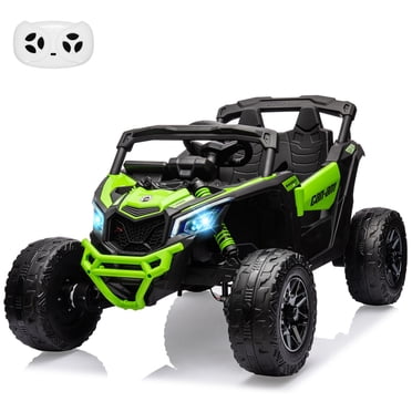 TROPOW Kids Cars Electric Ride On,Ride On UTV Car, Battery Powered Licensed Can-Am Kids Car, Electric Off-Road UTV Car with Remote Control, 2 Motors, Led Lights, Music, LED Lights,Green