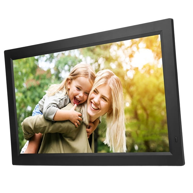 Cadre Photo Numérique, Cadre Photo Intelligent IPS HD 21,5 Po pour Famille et Amis, Cadre Photo Numérique Wi‐Fi avec Support, Prend en Charge la Fonction Horloge Calendrier Réveil