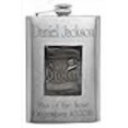 thumbnail image 3 of Hip Flask Holding 8 oz - Groom Emblem Design - Metallic Grey Finish, Stainless Steel, Screw-On Cap, Expertly Welded, Leakproof, Rustproof - Front Engravable for Personalized Gift, 3 of 4