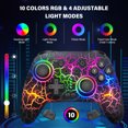 thumbnail image 2 of Manette Switch Pro pour Nintendo Switch Manette/Switch Lite/OLED, ZRZLMVP Contrôleurs Sans Fil pour Switch avec Lumière RGB, 1000mAh, Fonction Turbo Noire, 2 of 5