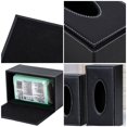 thumbnail image 4 of Leather Tissue Box Large Black Lambskin - Leather Tissue Box Minimalist Home Hotel Car Mounted Leather Paper Suction Paper Box（1* Tissue Box), 4 of 7