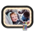 thumbnail image 1 of GoldBug Glow Rétroviseur de siège d’auto pour bébé orienté vers l’arrière, télécommande LED réglable, noir, 1 of 7