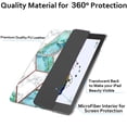 thumbnail image 5 of iPad PRO 12.9 Inch 2015 1st Gen [ Pro 12.9 1 ] A1652 A1584 ML3Q2LL/A ML3N2LL/A ML3K2LL/A ML0H2LL/A ML0G2LL/A Printed Slim Protective PC Dual Angle Stand Clear Flip Back Cover - Marble Green, 5 of 5
