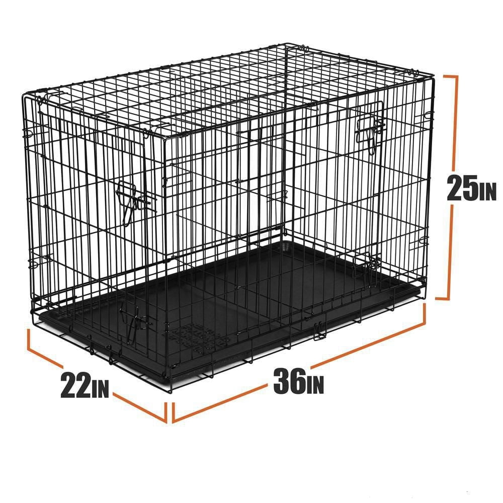 Vibrant Life Cage pliable en fil métallique pour chien avec plateau,36in