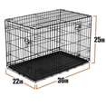thumbnail image 2 of Vibrant Life Double-Door Metal Wire Dog Crate with Divider,36in, 2 of 7