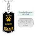 thumbnail image 2 of Chihuahua Keychain Stainless Steel or 18k Gold, 2 of 8