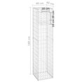 thumbnail image 4 of vidaXL Gabion Basket Posts 2 pcs 40x40x180 cm Iron, 4 of 4