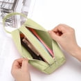 thumbnail image 2 of SIYTUAU Double Layer Oxford Cloth Pencil Case 7.9X2.95X2.95 Inches Green For School Students Large Capacity Zipper Double Pull Design Stationery Storage Case Green, 2 of 6