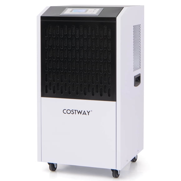 Costway Déshumidificateur Commercial de 250 Pintes, Déshumidificateur Industriel Robuste avec Tuyau d'Égouttage