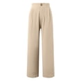 thumbnail image 4 of LSLJS Women Loose Casual Comfortable Solid Color Straight Leg Wide Leg Pants Womens Work Pants, 4 of 9