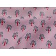 thumbnail image 4 of oneOone Viscose Jersey Fabric Floral & Flying Swan Block Print Fabric By The Yard 60 Inch Wide, 4 of 5