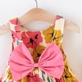 thumbnail image 4 of MIASHUI Ensemble de Robe d'Été pour Filles avec Nœud Floral et Chapeau de Paille Assorti pour Jaune, 2-3 Ans, 4 of 6