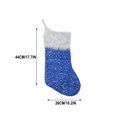 thumbnail image 3 of Fridja 14.7 Inch Large Sequins Christmas Stocking with White Super Soft Plush Cuff Large Christmas Stocking for Family Holiday Decorations and Xmas Tree Fireplace (Blue), 3 of 5