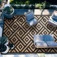 thumbnail image 4 of DEORAB Tapis d'Extérieur Réversible 9 X 12 Pi pour Patio, Liquidation Tapis Extérieur en Plastique Imperméable, Tapis de Sol Pliable pour Patio, Camping, VR, Terrasse, Véranda, Balcon, Cour Arrière, Noir et Brun, 4 of 5