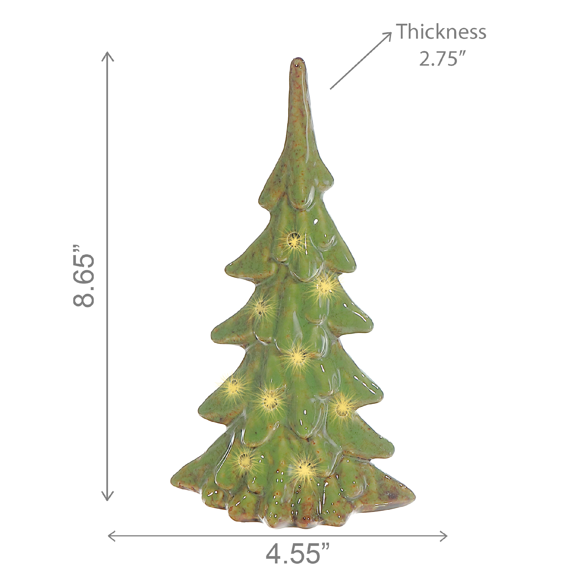 Décoration DArbre En Porcelaine À Led (Vert)