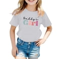 thumbnail image 1 of Pyjama Décontracté pour Enfants Motif Lettre Imprimé Multicolore Col Rond Manches Courtes Grandes Filles Soutien-Gorge Intégré Camisoles Manches Courtes Chemises Filles Manches Longues Chemise de Pâques Filles Filles Athlétiques, 1 of 4