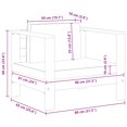 thumbnail image 3 of vidaXL Patio Chair with Cushion Cream Solid Acacia Wood, 3 of 6