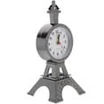 thumbnail image 1 of Miangastore 1Pack Small Table Clock Plastic Grey Eiffel Tower Design For Home Decor Enthusiasts In Bedroom Or Office, 1 of 9