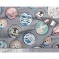 thumbnail image 3 of Soimoi Silk Fabric Circle,Fish & Cute Animals Patchwork Printed Fabric 1 Yard 42 Inch Wide, 3 of 3