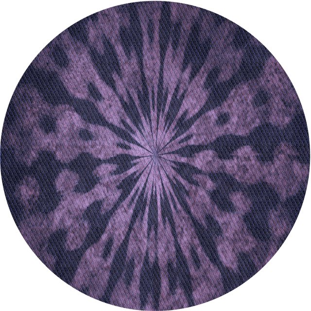 Ahgly Company Tapis d'Intérieur Ronds Lavables à la Machine, Style Transitionnel, Violet Sauge Buisson Violet, Tapis de Zone, 5 Pieds Rond