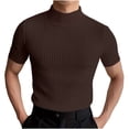 thumbnail image 1 of QIPOPIQ T-Shirt à Col Montant Uni à Manches Courtes pour Homme Liquidation, 1 of 7