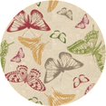 thumbnail image 1 of Ahgly Company Tapis d'Intérieur Ronds Transitionnels Lavables à la Machine, Brun Pérou, 6 Pieds Rond, 1 of 7