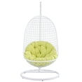 thumbnail image 1 of Modway Encounter Wicker Rattan Outdoor Patio Porch Lounge Hanging Swing Chair Set with Stand in White, 1 of 5